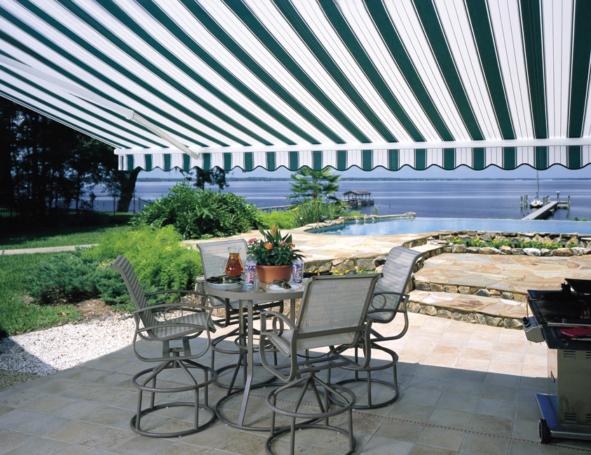 Sunesta Awnings, offered by ArmorGuard, provide state-of-the-art shade